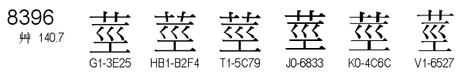 U+8396